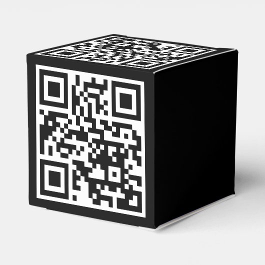 QR-Code nur klassisches Gefälligkeitsfeld Geschenkschachtel (Rückseite)