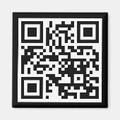 QR-Code nur Quadratmaske Magnet (Vorne)
