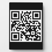 QR-Code nur rechteckige Tablettenplatte mit Easel Fotoplatte (Vorderseite)