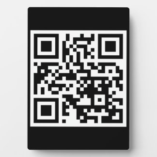 QR-Code nur rechteckige Tablettenplatte mit Easel Fotoplatte