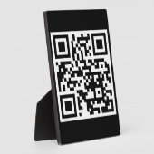 QR-Code nur rechteckige Tablettenplatte mit Easel Fotoplatte (Seite)