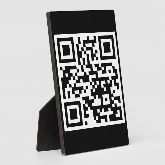 QR-Code nur rechteckige Tablettenplatte mit Easel Fotoplatte (Seite)