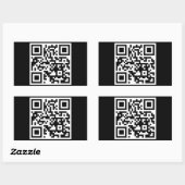 QR-Code nur Rectangle-Aufkleber Rechteckiger Aufkleber (Blatt)