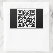 QR-Code nur Rectangle-Aufkleber Rechteckiger Aufkleber (Tasche)