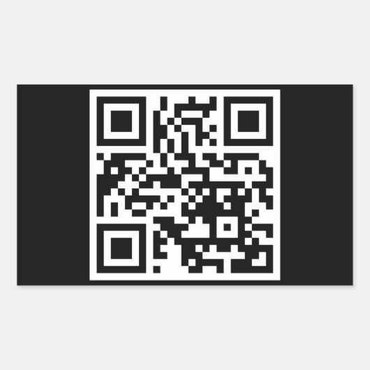 QR-Code nur Rectangle-Aufkleber Rechteckiger Aufkleber (Vorderseite)