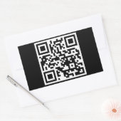 QR-Code nur Rectangle-Aufkleber Rechteckiger Aufkleber (Umschlag)