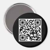 QR-Code nur rund Magnet (Vorderseite/Rückseite)