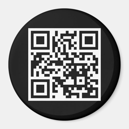 QR-Code nur rund Magnet (Vorne)