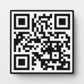 QR-Code Nur Square Tabletop Plaque mit Easel Fotoplatte (Vorderseite)