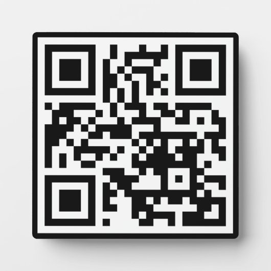 QR-Code Nur Square Tabletop Plaque mit Easel Fotoplatte (Vorderseite)