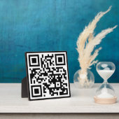 QR-Code Nur Square Tabletop Plaque mit Easel Fotoplatte (InSitu)