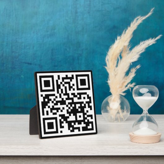 QR-Code Nur Square Tabletop Plaque mit Easel Fotoplatte (InSitu)