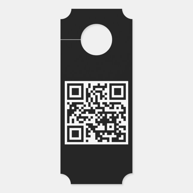 QR-Code nur Ticket Door Hanger Türanhänger (Vorderseite)
