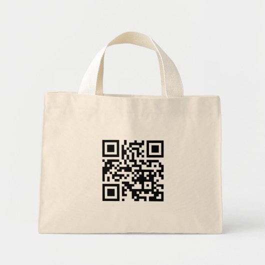 QR-Code nur Tiny-Tasche Mini Stoffbeutel (Vorne)