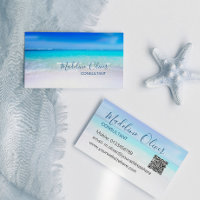 QR Code Ocean Beach Sea Travel Aqua Blue Stilvoll