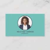 QR-CODE oder Berufliches Logo-Headshot-Foto Aquama Visitenkarte (Vorderseite)