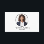 QR-CODE oder Berufliches Logo-Headshot-Foto weiß Visitenkarte<br><div class="desc">Beruflich Elegant und Moderne Minimalistische Foto Business Card in klassisch weiß, mit der Sie Kopfschuss Foto oder Bild, Name, Job Title auf der Vorderseite, Logo oder QR Code Kontakt und andere Details auf der Rückseite einschließen können. Die Karte hat soziale Symbole (z.B. Facebook) und Raum für soziale Konten. Diese Visitenkarte...</div>