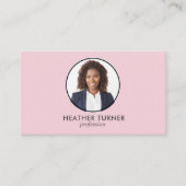 QR-CODE oder Berufliches Logo-Headshot PINK-FOTO Visitenkarte (Vorderseite)