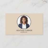 QR-CODE oder Logo-Berufliches Headshot-Foto Ecrù
