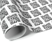 QR-Code oder -Logo hinzufügen - Business Minimalis Geschenkpapier (Rolleneckpunkt)