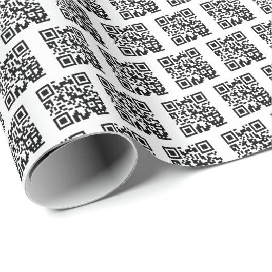 QR-Code oder -Logo hinzufügen - Business Minimalis Geschenkpapier (Rolleneckpunkt)