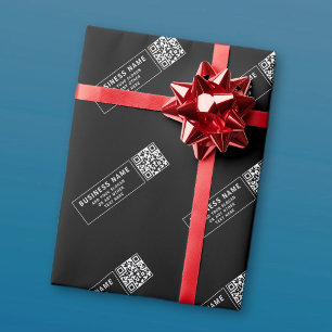 QR-Code oder Logo hochladen   Firmenname usw. Geschenkpapier