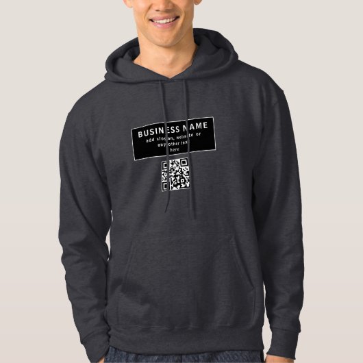 QR-Code oder Logo hochladen | Modern Hoodie (Vorderseite)