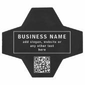 QR-Code oder Logo hochladen | Modern Schwarz Fußball (Flach)