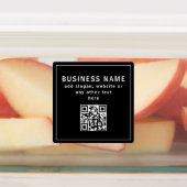 QR-Code oder Logo hochladen | Moderne schwarze was Etiketten (Befestigt)