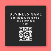 QR-Code oder Logo hochladen | Moderne schwarze was Etiketten