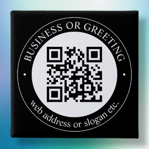 QR-Code oder Logo hochladen Moderner schwarzer B Button
