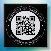 QR-Code oder Logo hochladen | Moderner schwarzer B Button