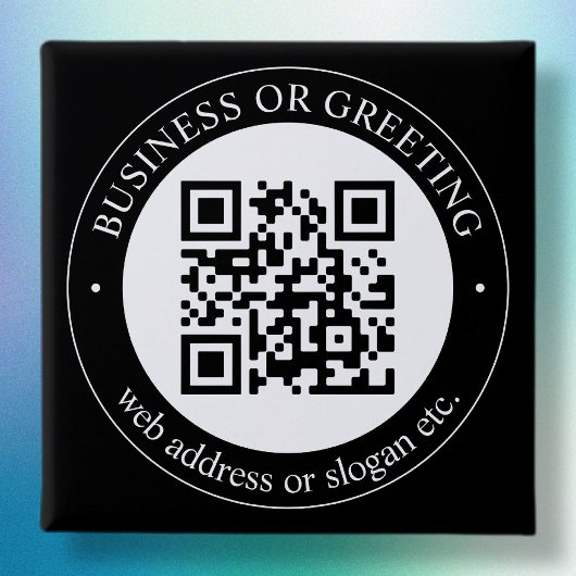 QR-Code oder Logo hochladen | Moderner schwarzer B Button