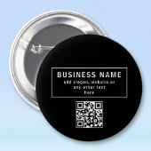 QR-Code oder Logo hochladen | Modernes Schwarz Button