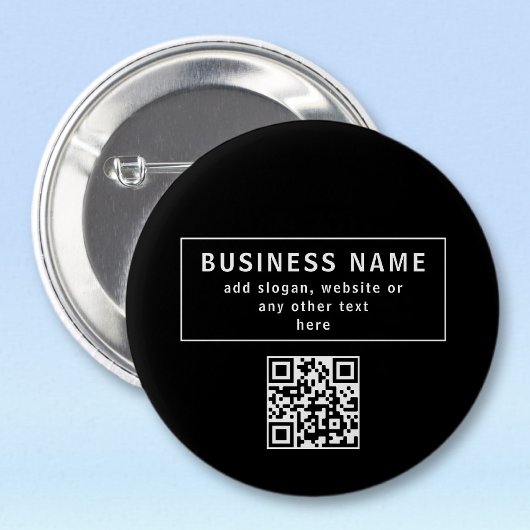 QR-Code oder Logo hochladen | Modernes Schwarz Button