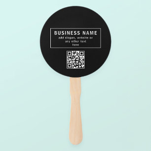 QR-Code oder Logo hochladen   Modernes Schwarz Fächer