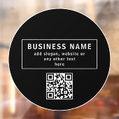 QR-Code oder Logo hochladen | Modernes Schwarz Fensteraufkleber (Blatt 2)