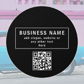 QR-Code oder Logo hochladen | Modernes Schwarz Fensteraufkleber