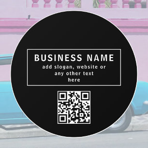 QR-Code oder Logo hochladen Modernes Schwarz Fensteraufkleber
