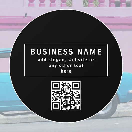 QR-Code oder Logo hochladen | Modernes Schwarz Fensteraufkleber
