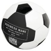 QR-Code oder Logo hochladen | Modernes Schwarz Fußball (Dreiviertel)