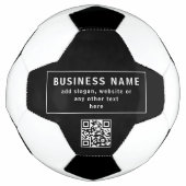 QR-Code oder Logo hochladen | Modernes Schwarz Fußball (Vorderseite)