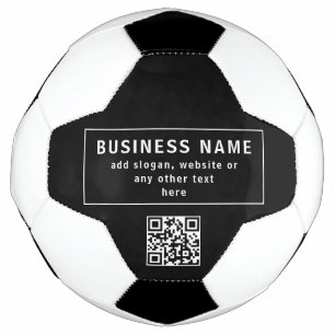 QR-Code oder Logo hochladen   Modernes Schwarz Fußball