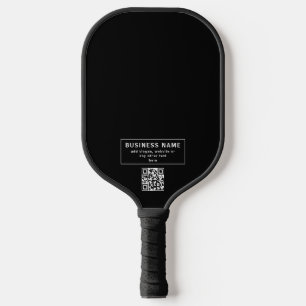 QR-Code oder Logo hochladen Modernes Schwarz Pickleball Schläger