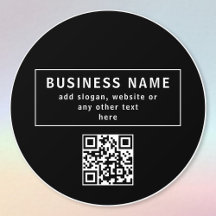 QR-Code oder Logo hochladen | Modernes Schwarz