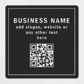 QR-Code oder Logo hochladen | Modernes Schwarz Was Etiketten (Design 1)