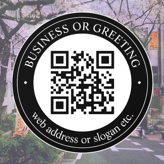 QR-Code oder Logo hochladen | Modernes Schwarzes F Fensteraufkleber