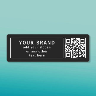 QR-Code oder Logo usw. hochladen | Modern Wasserdi Etiketten