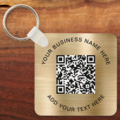 QR-Code oder Logo-Werbegold Schlüsselanhänger (Vorderseite)