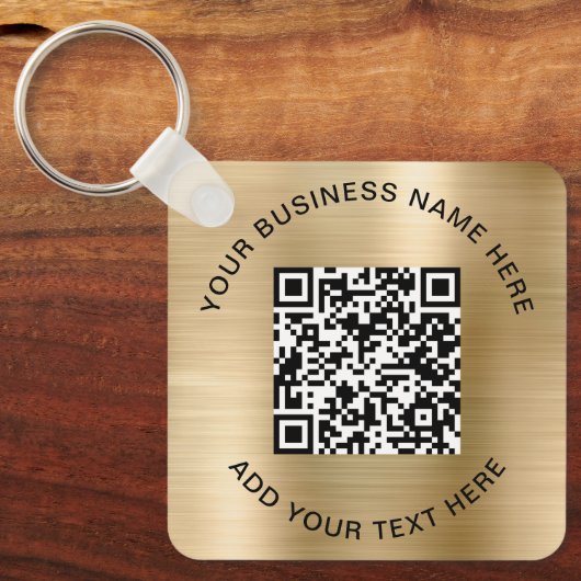 QR-Code oder Logo-Werbegold Schlüsselanhänger (Vorderseite)